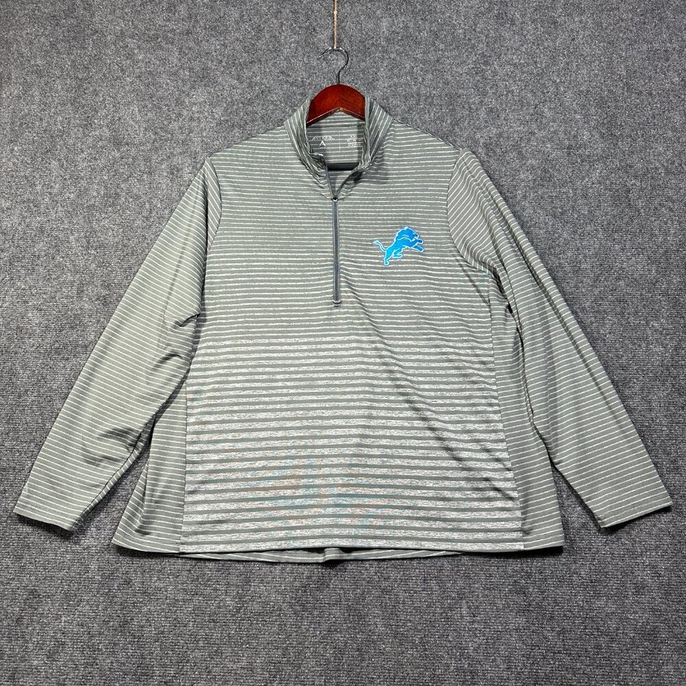Antigua Womens Detroit Lions 1/4 Zip Pullover Size XXL